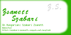 zsanett szabari business card